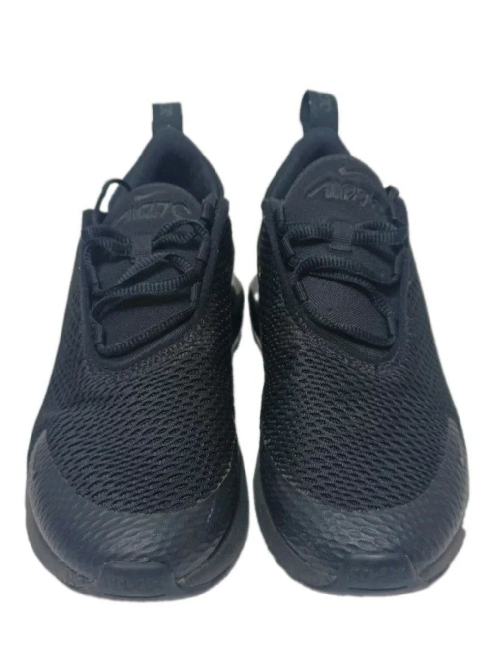 Nike Air Max 270 Triple Black kids Sneakers, Size 3Y AO2372-006
